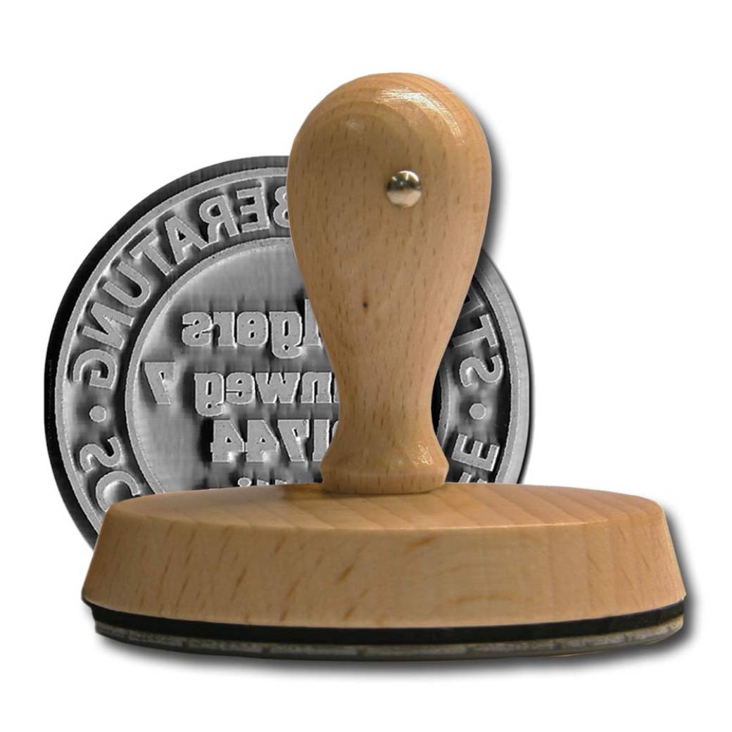 Wooden stamp round d-100 mm Wooden stamp round d-100 mm