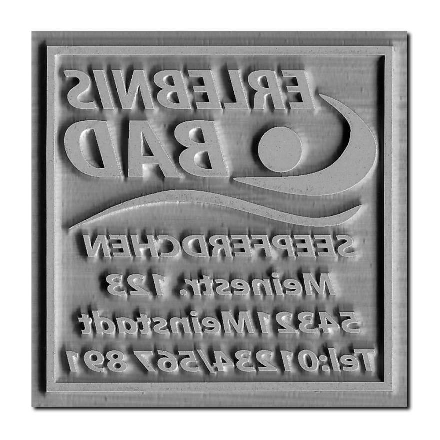 Rubber stamp plate - self-inking