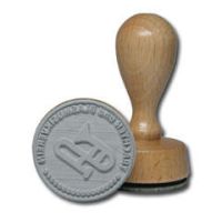 Wooden stamp round d-40 mm