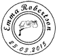 Wooden stamp round d-30 mm Children