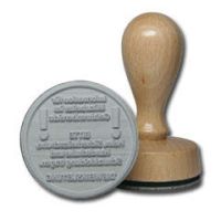 Wooden stamp round d-50 mm