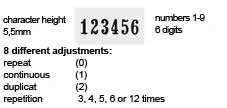 Trodat Professional 5756M - numbering