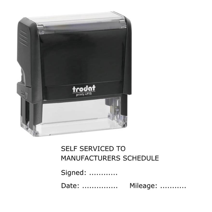 Custom Garage Stamp – Trodat Printy 4915 (Made to Order for Service Books & Vehicle Records)